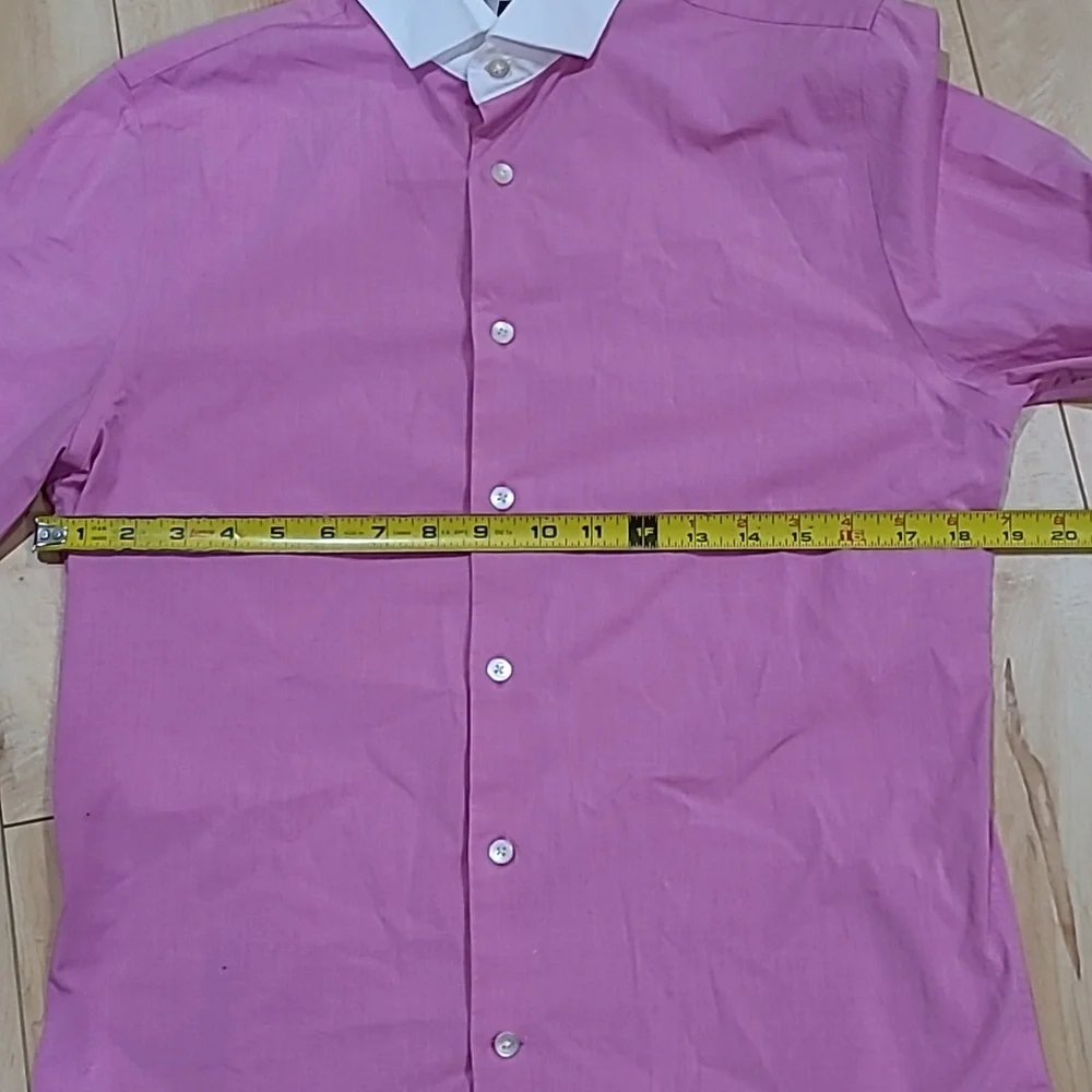 1MX express men's small pink fitted shirt - Picture 5 of 6